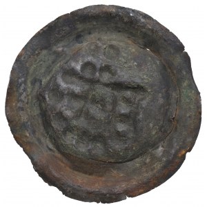 Pomorze Wschodnie, Świętopeł II Wielki (1220-1266), brakteat, ramię z proporcem w lewo - rzadki