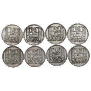 Francja, Zestaw 10 franków 1930-34
