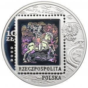 III RP, 10 PLN 2008 - 450 let polské pošty