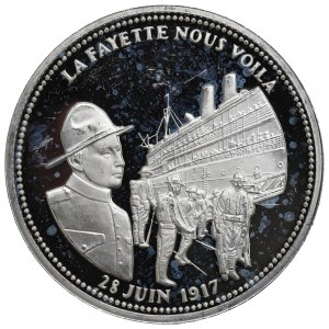 Francja, Medal pamiątkowy 100-lecie dołączenia USA do I Wojny