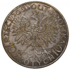 II RP, 10 złotych 1932 Głowa Kobiety - fałszerstwo z epoki