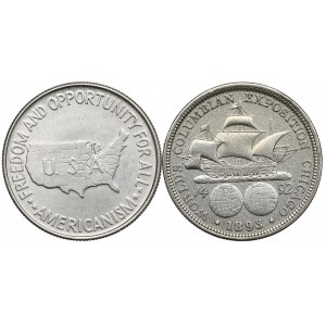 USA, Zestaw 1/2 dolara 1893 i 1952