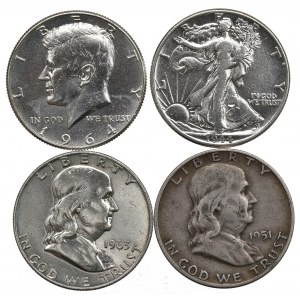 USA, sada 1/2 USD 1944-64