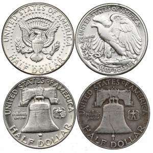 USA, Zestaw 1/2 dolara 1944-64