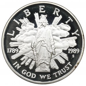 USA, Dollar 1989 - 200 rokov Kongresu