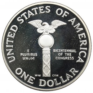 USA, Dollar 1989 - 200 rokov Kongresu