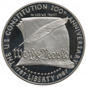 USA, dolár 1987 - 200. výročie prijatia ústavy USA