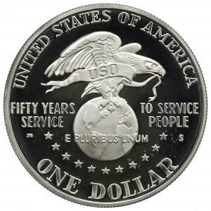 USA, Dollar 1991 - 50. výročie USO