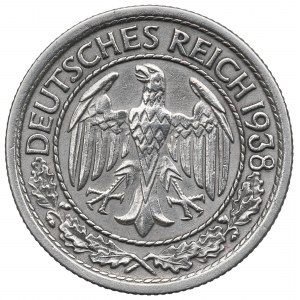 Nemecko, Tretia ríša, 50 fenig 1938