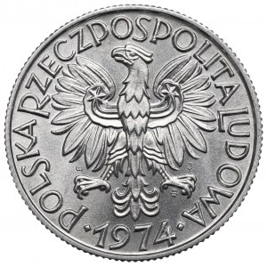 PRL, 5 zlotých 1974 Rybak - słoneczko