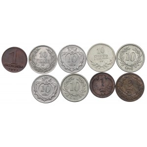 Austria i Węgry, Zestaw monet zdawkowych