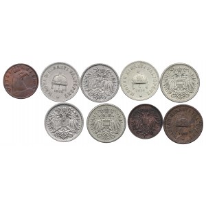 Austria i Węgry, Zestaw monet zdawkowych