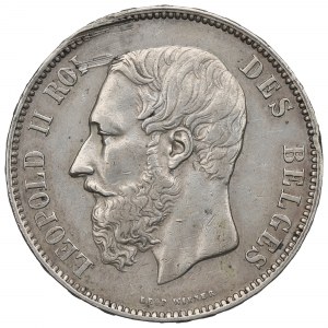 Belgium, 5 francs 1873