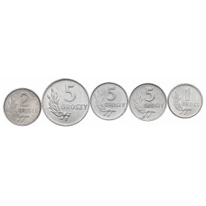 Volksrepublik Polen, 1-5 Pfennigsatz