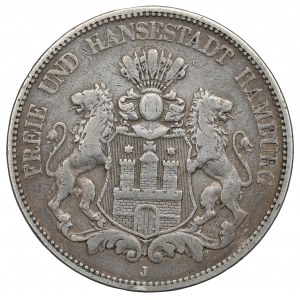 Germany, Hamburg, 5 mark 1876