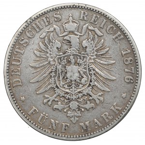 Německo, Hamburk, 5 značek 1876