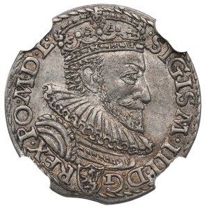 Žigmund III Vasa, Trojak 1592, Malbork - NGC AU55