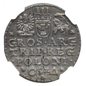 Žigmund III Vasa, Trojak 1592, Malbork - NGC MS61