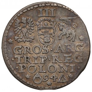 Sigismund III Vasa, 3 groschen 1594, Marienburg