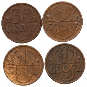 II RP, Zestaw 1 grosz 1928-36