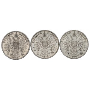 Austria, Zestaw 2 korony 1912-13