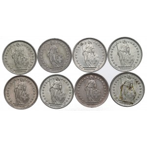 Švajčiarsko, sada 1 frank 1944-67