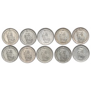 Switzerland, Lot of 1/2 franc 1946-65