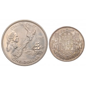 Kanada a Nový Zéland, sada mincí