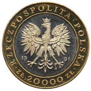 Dritte Republik, 20.000 Zloty 1991 - 225 Jahre Warschauer Münze