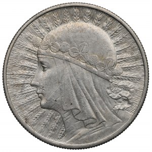 II Republic of Poland, 10 zlotych 1932, Women's Head, London