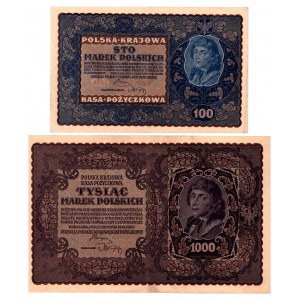 II RP, Zestaw 100 i 1.000 marek 1919