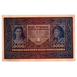 II RP, 5000 polnische Mark 1919 II Serie B