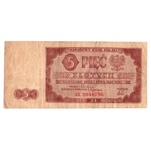 PRL, 5 złotych 1948 AK