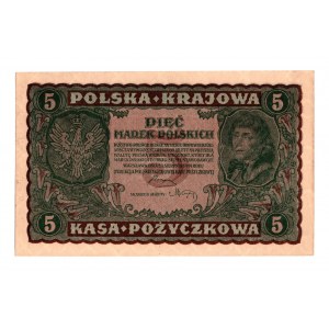 II RP, 5 poľských mariek 1919 II Serja CL