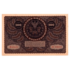 II RP, 1000 polnische Mark 1919 III SERIE W