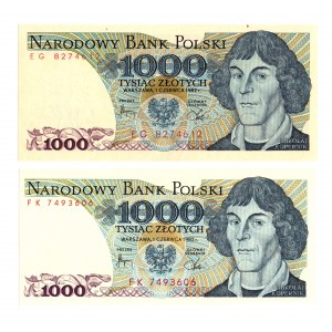 PRL, Zestaw 1000 złotych 1982