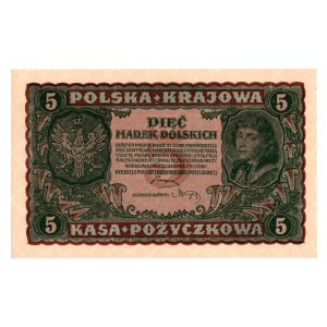 II RP, 5 polnische Mark 1919 II Serja DH