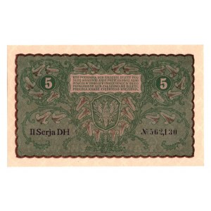 II RP, 5 marek polskich 1919 II Serja DH