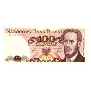 PRL, 100 złotych 1982 HG