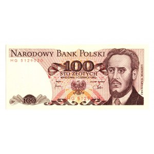 PRL, 100 złotych 1982 HG