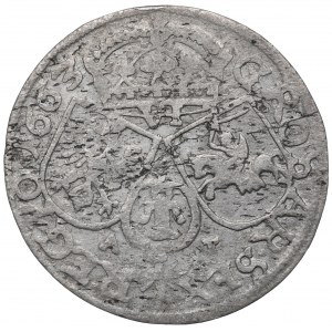 Johannes II. Kasimir, Sixpence 1663, Krakau - selten
