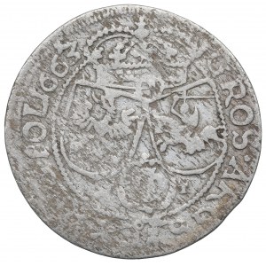 Jan II Kazimír, šestipence 1663, Krakov - vzácná chyba nominálu IV.