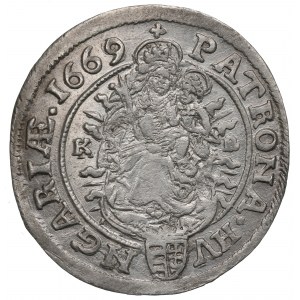 Hungary, 6 kreuzer 1669