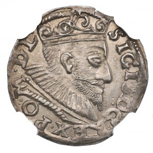 Sigismund III, 3 groschen 1593, Posen - NGC MS61