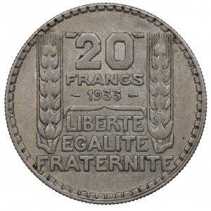 France, lot 20 francs 1933