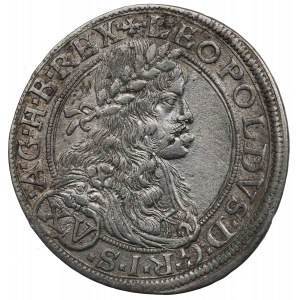 Rakúsko, Leopold I., 15 krajcars 1664 Viedeň
