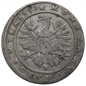 Slezsko, knížectví Brzeg-Lignitz-Volga, 15 Krajcarů 1661 - nepopsaný WO