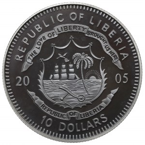 Liberia, 10 dolarów 2005