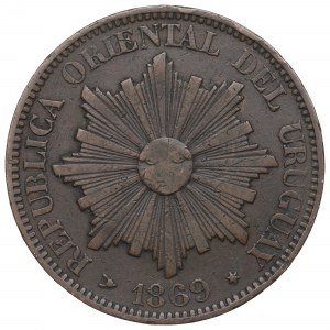 Uruguay, 4 centesimos 1869