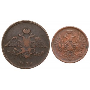 Russland, Satz von 5 Kopeken 1832 und 2 Kopeken 1856